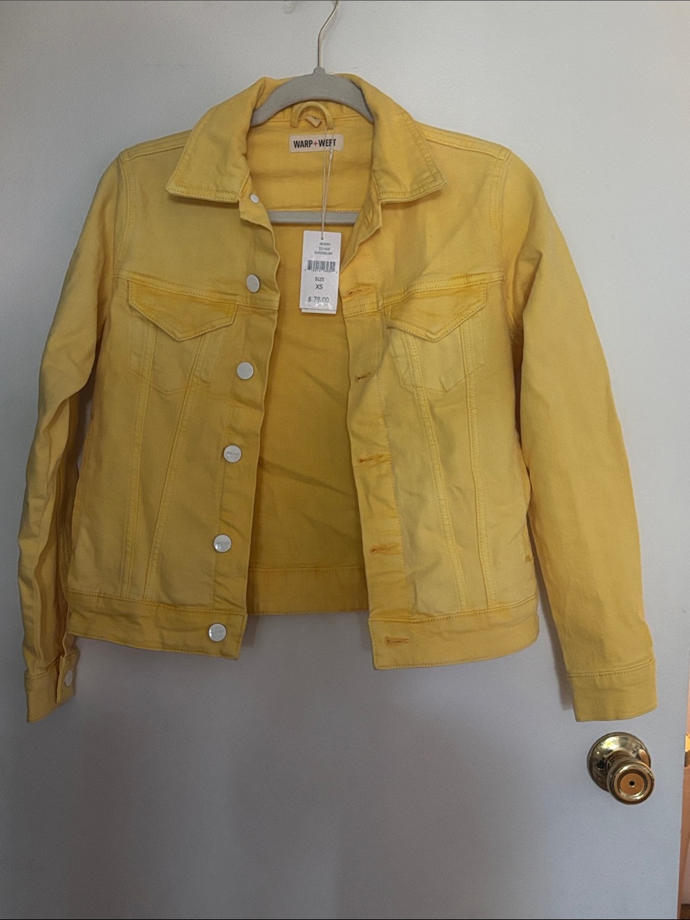 Warp + Weft Bright Yellow Denim Jacket